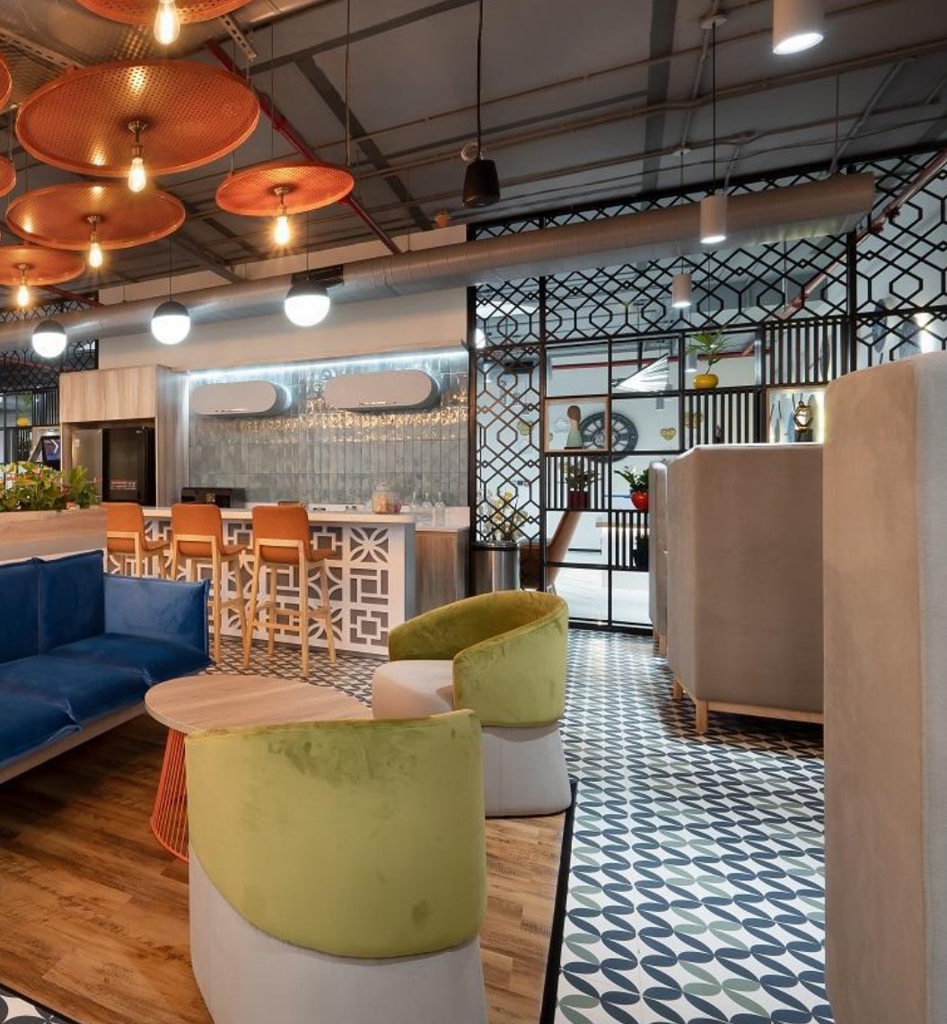 Completed workplace interior